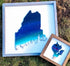 Mini Sebago Lake Aurora Wood Framed Sign-Brown